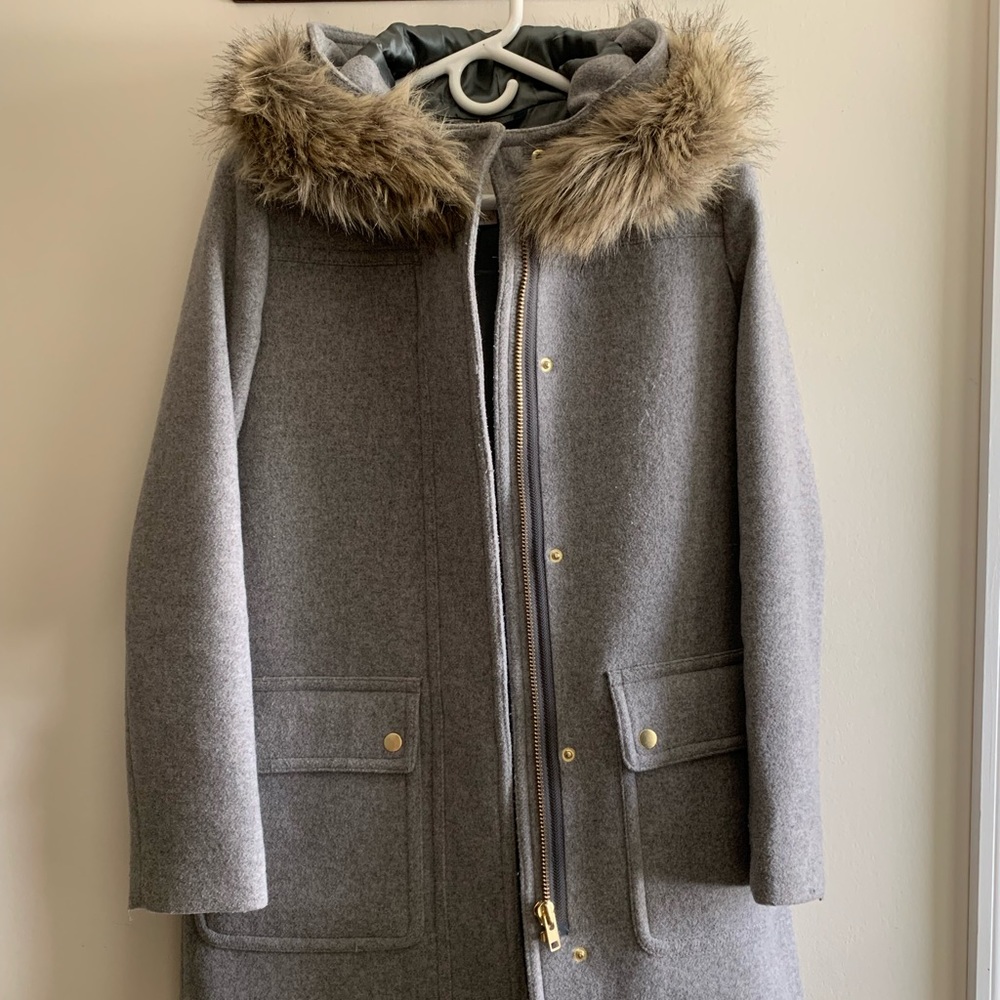 J. Crew Ladies Wool Parka Coat